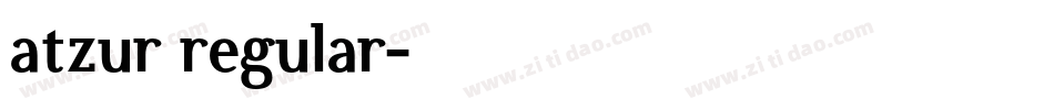 atzur regular字体转换